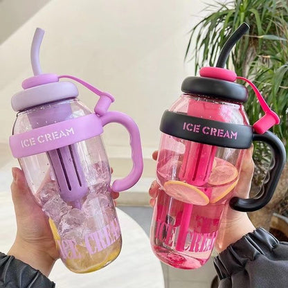 Ice Cream Cup with Straw - My Store