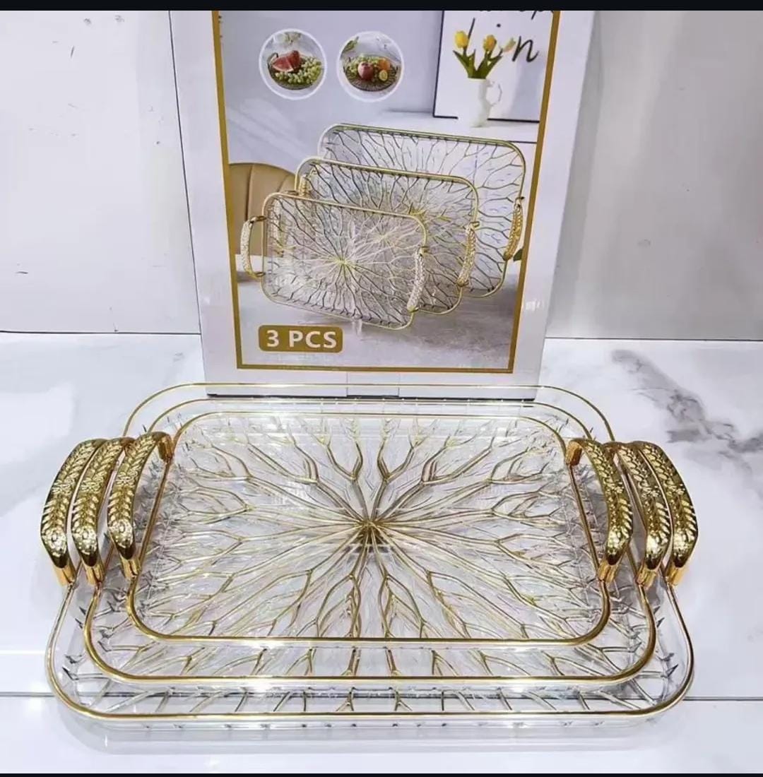 Golden Branch Food Service Tray Set (3-Piece) - My Store