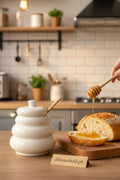 Ceramic Honey Pot with Wooden Dipper - My Store
