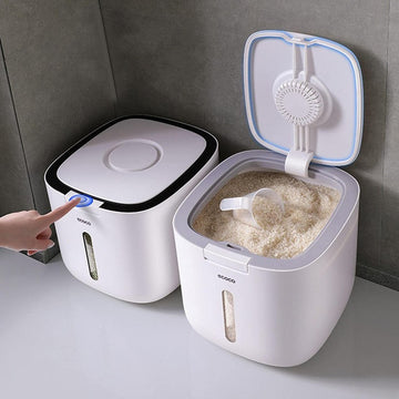 10KG One-Key Sealed Rice Dispenser & Storage Container