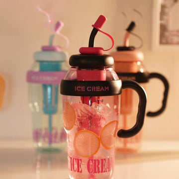 Ice Cream Cup with Straw - My Store