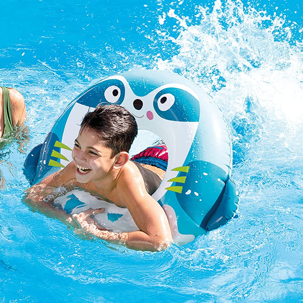 INTEX Kids Cute Animal Inflatable Swim Ring Tube (Assorted Designs) | 33" Pool Float
