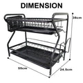 Premium 2-Tier Dish Drying Rack with Utensil Holder & Cutting Board Slot - My Store