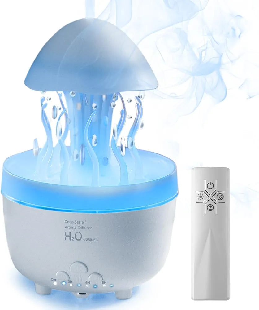 Jellyfish Rain Cloud Diffuser & Aroma Humidifier – 300ml