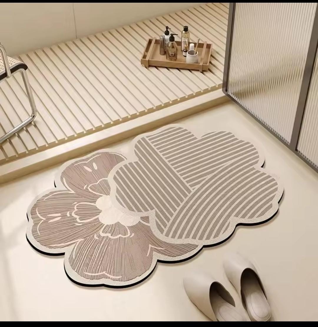 Modern Floral Ultra-Absorbent Non-Slip Floor Mat