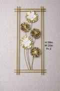 Modern Metal Floral Wall Art Frame - My Store