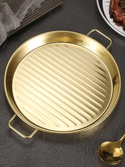 Golden Steak Style Serving Platters - My Store