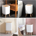 Indoor Trash Bin with Wooden Feet – 7L - My Store