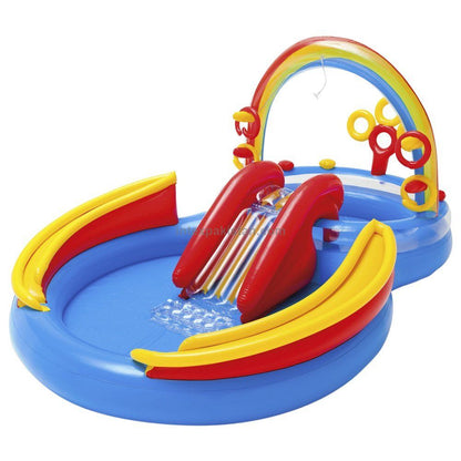 INTEX Rainbow Ring Inflatable Play Center with Water Slide