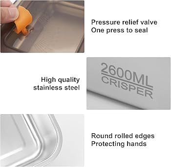 Premium Stainless Steel Airtight Food Storage Containers – Set of 3 - My Store