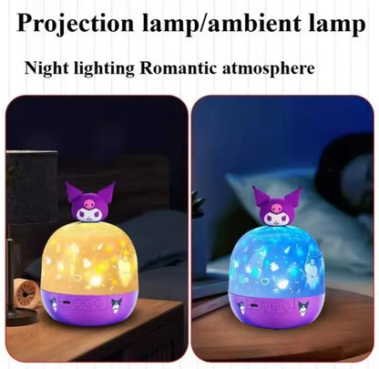 3D Cute Character Ambient Night Light & Galaxy Projector Lamp