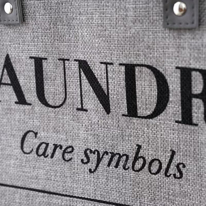 Collapsible Linen Laundry Hamper | Freestanding Clothes Storage Basket