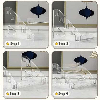 5-Layer Transparent Acrylic Cosmetic Organizer Rack