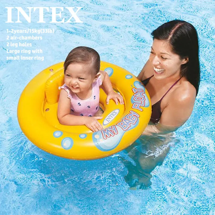INTEX My Baby Float – Inflatable Baby Pool Float with Backrest (67cm)