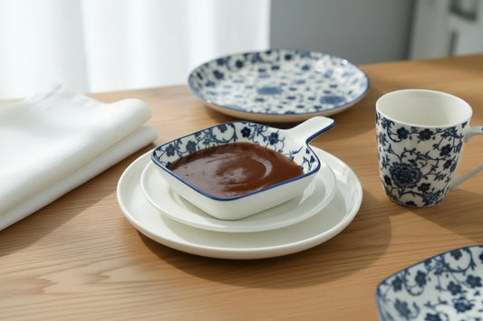 Danny Home Floral Design Ceramic Sauce Dish – 4.75 Inch - My Store
