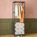 Multi-Functional Tall Garment Rack with 3 Fabric Drawers & Storage Shelves - My Store