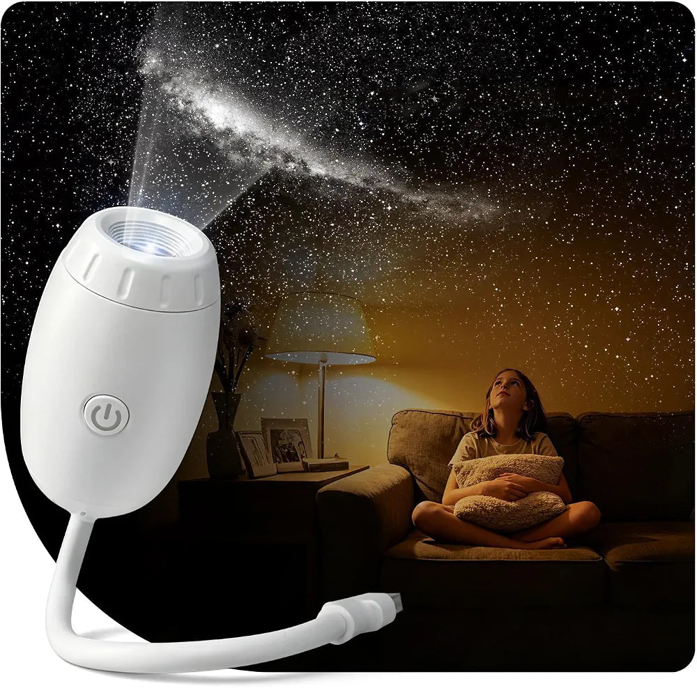 USB Car Starry Sky Projector Light – 360° Flexible Galaxy Ambient Light
