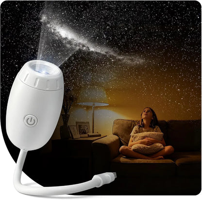 USB Car Starry Sky Projector Light – 360° Flexible Galaxy Ambient Light
