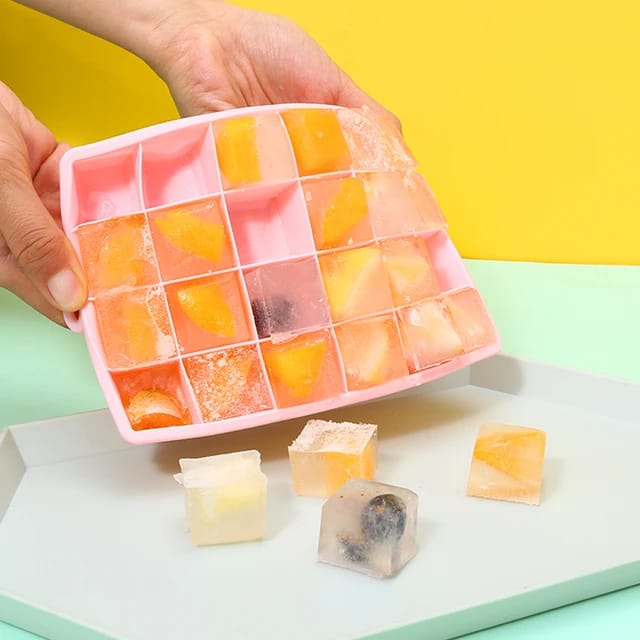 15-Grid Ice Cube Tray with Lid - My Store