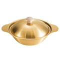 Golden Serving Bowl & Cooking Pot – With Lid & Side Handles - My Store