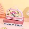 Three Little Cute Double-Layer Pencil Case – Pastel Purple - My Store