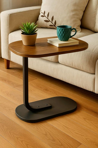 Modern C-Shaped Side Table | Space-Saving Sofa & Bedside Companion - My Store