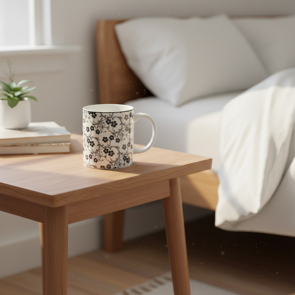 Danny Home Blue Floral Ceramic Coffee Mug - My Store