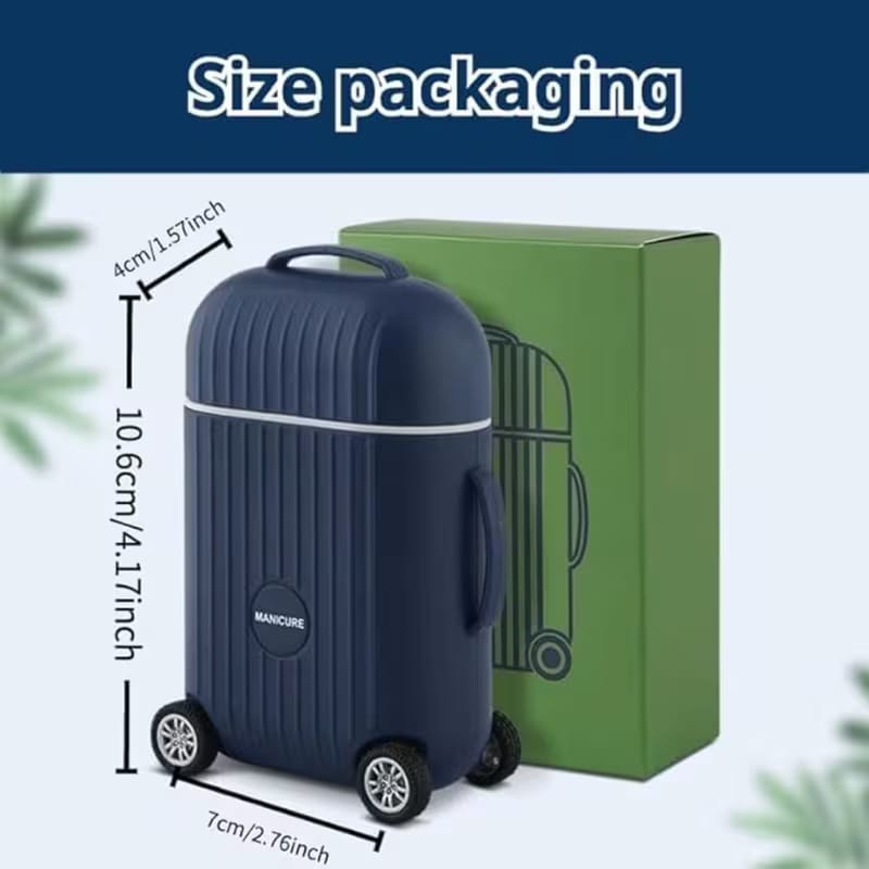 8-Piece Portable Suitcase-Style Manicure & Nail Clipper Set