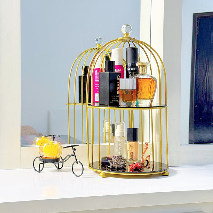2-Tier Golden Vanity Cage - My Store