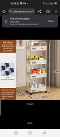 4-Layer Storage Rack Trolley - My Store
