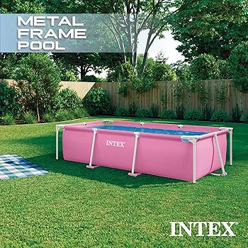 INTEX Metal Frame Swimming Pool – 8.5 ft x 5.3 ft x 26 in (259 × 161 × 66 cm)