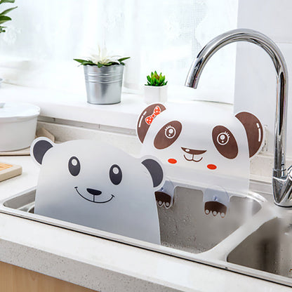 Cute Panda Sink Water Splash Guard with Suction Cups – Kitchen Sink Splash Baffle
