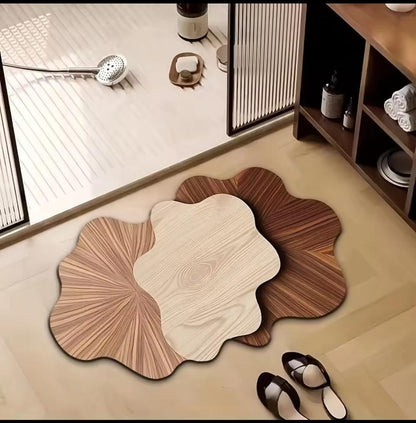 Modern Flower-Shaped Soft Diatom Mud Floor Mat