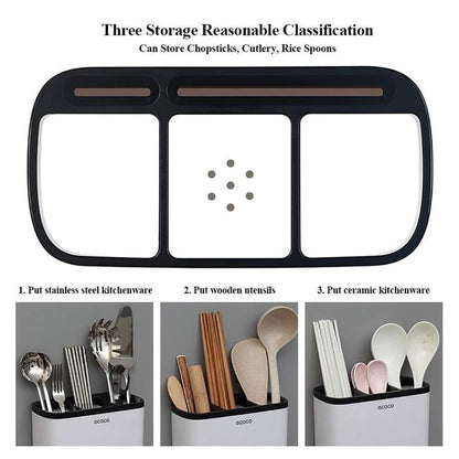 ECOCO Wall-Mounted Kitchen Utensil & Cutlery Holder