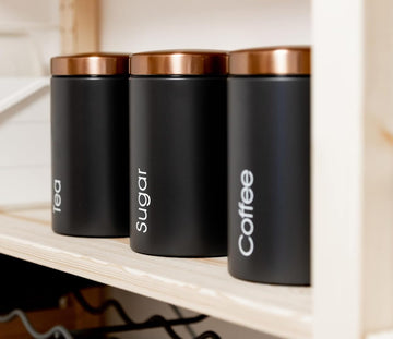 3pcs Canister Set Tea Coffee Sugar Storage  Kitchen Food Canister Jar - My Store