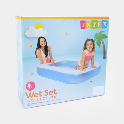 INTEX Wet Set Collection Inflatable Rectangular Family Pool (1.66m x 1.00m x 25cm)