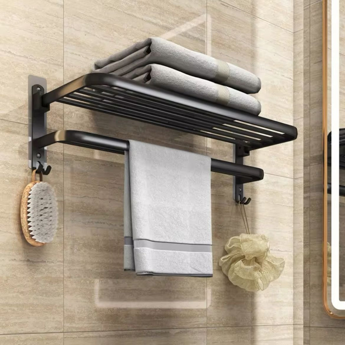 No Drilling Movable Towel Rack - My Store