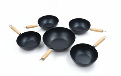 Premium Honeycomb Non-Stick Wok with Wooden Handle - My Store
