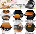 3-Piece Non-Stick Springform Cake Pan Set (Heart, Round & Square) - My Store