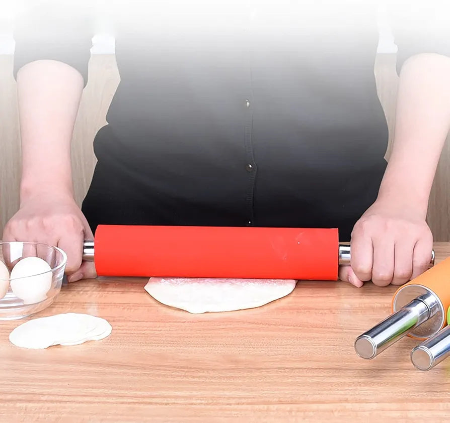 Silicone Rolling Pin With Stainless Steel Handle - My Store