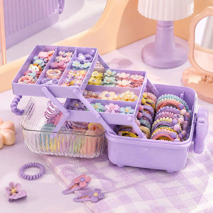 Multi-Tier Clear Top Makeup & Skincare Storage Organizer with Bow Latch