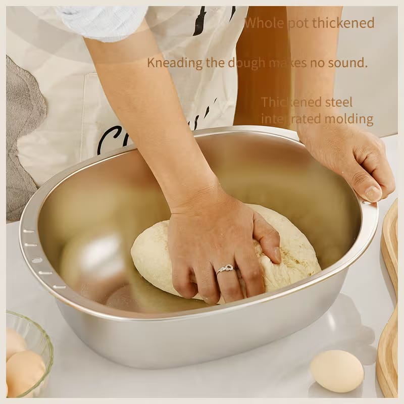 Multi-Function Stainless Steel Colander & Basin Set