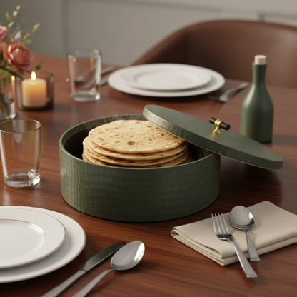 Luxury Faux Leather Roti Box & Multi-Purpose Storage Organizer