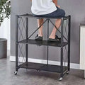 Foldable Kitchen Trolley 3-Layer - My Store