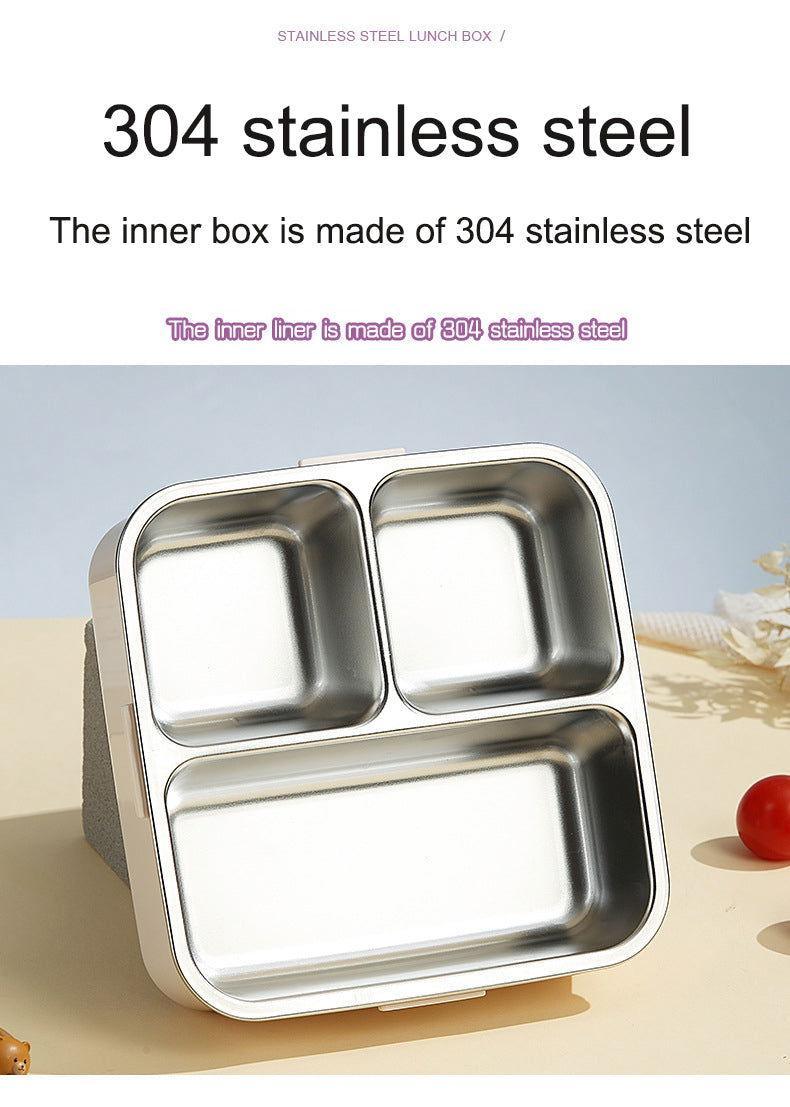 Super Dinosaur 3-Compartment Stainless Steel Lunch Box - My Store