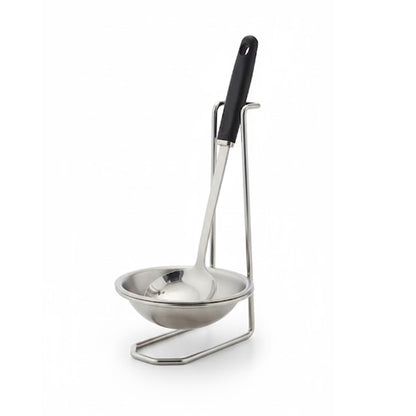 Vertical Stainless Steel Soup Ladle & Spoon Rest