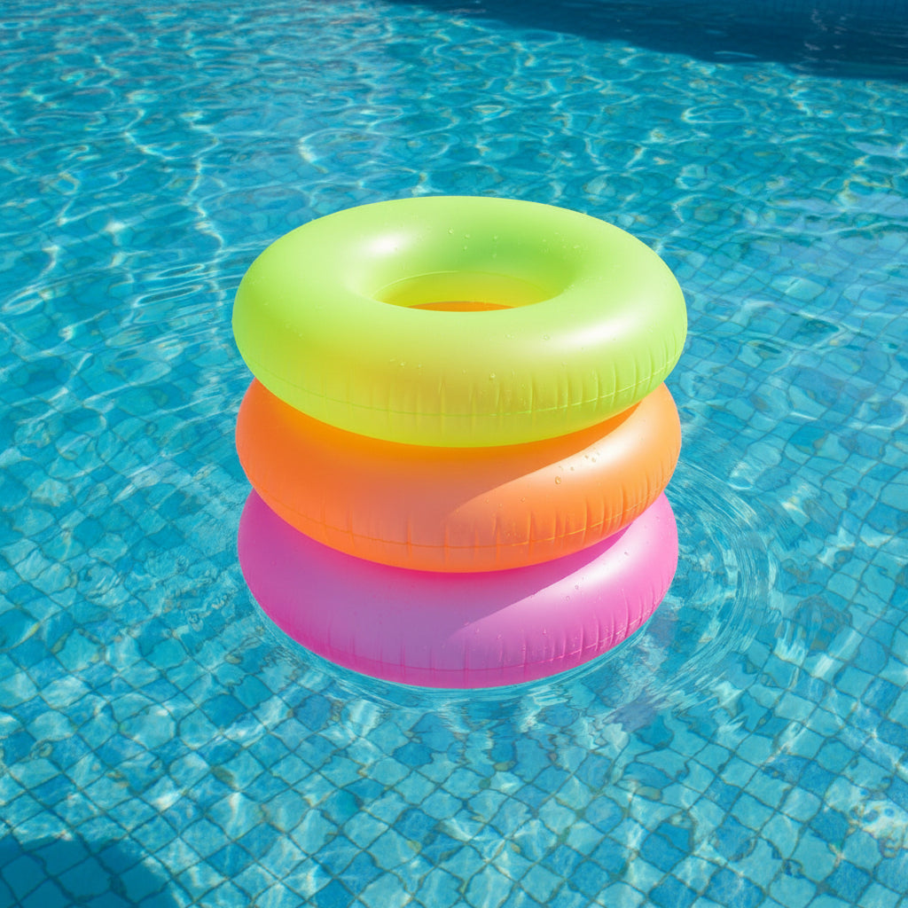 Intex Transparent Inflatable Pool Swim Tube  – Assorted Neon Colors