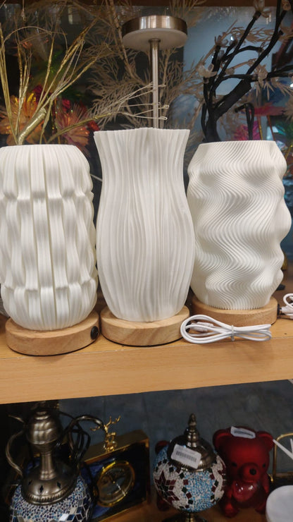 3D Printed LED Flower Vase Lamp | Minimalist Decorative Table Lamp