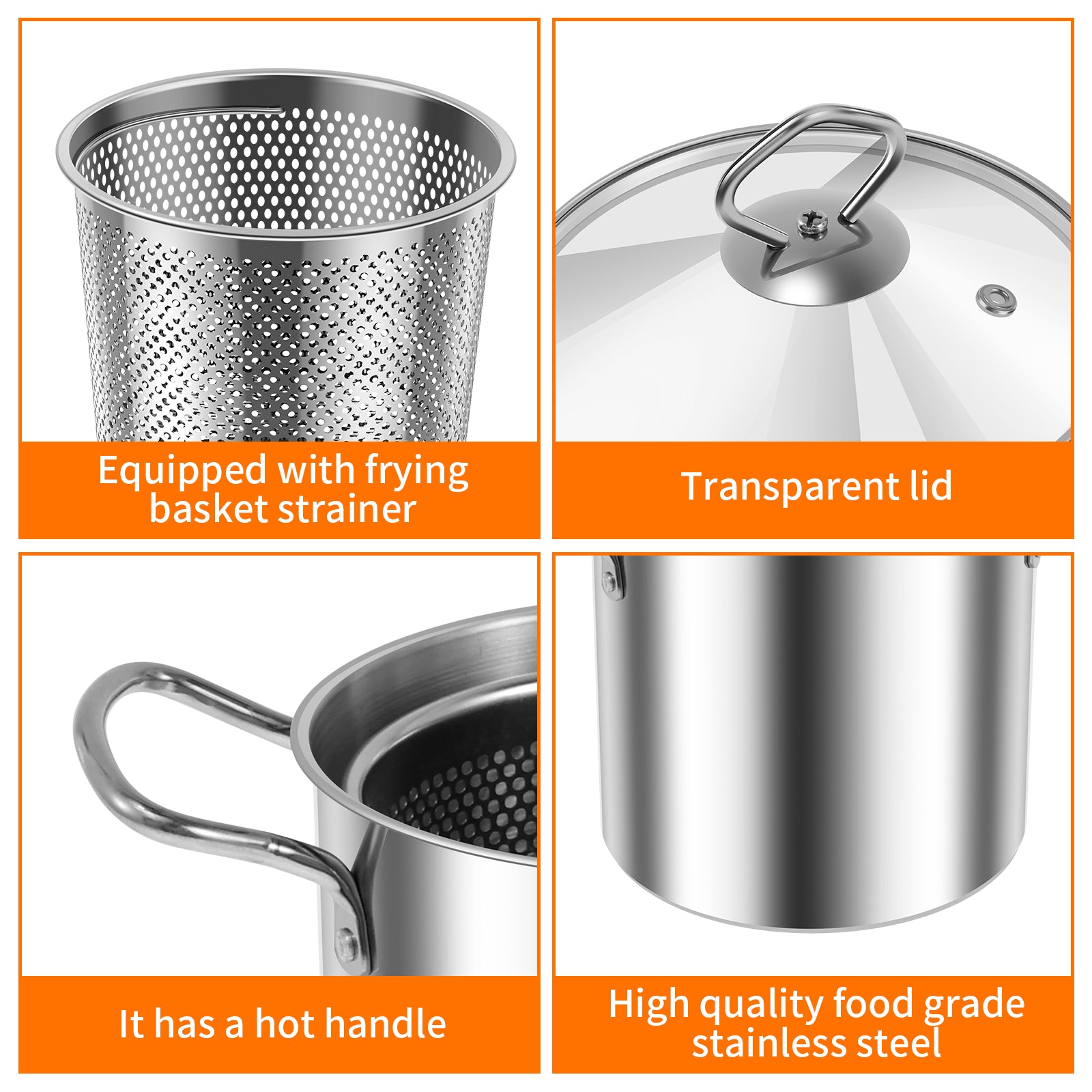 Stainless Steel Induction Pasta Pot with Steamer Insert & Lid – 3.5L - My Store