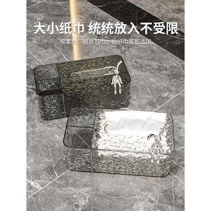 Elegant Ice Crystal Acrylic Tissue Box & Organizer